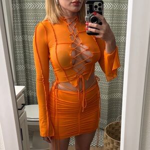 Poster Girl XXS Two-piece orange set
